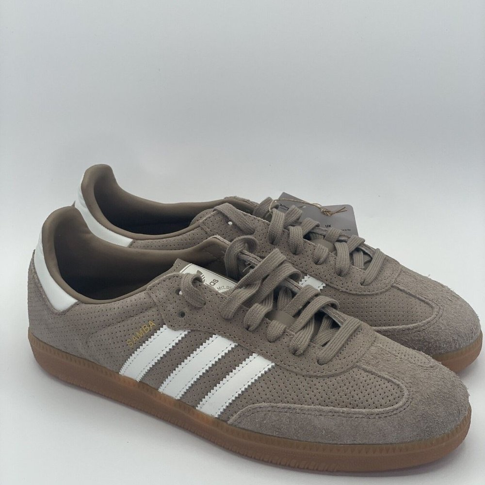ADIDAS Originals Samba OG Shoes Sneakers Chalky Brown Gum Suede HP7903 Size 12